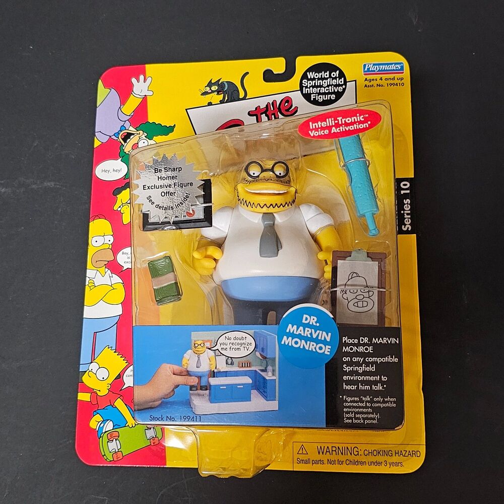 Dr Marvin Monroe World of Springfield Simpsons Intellitronic Figure 2002 NIP